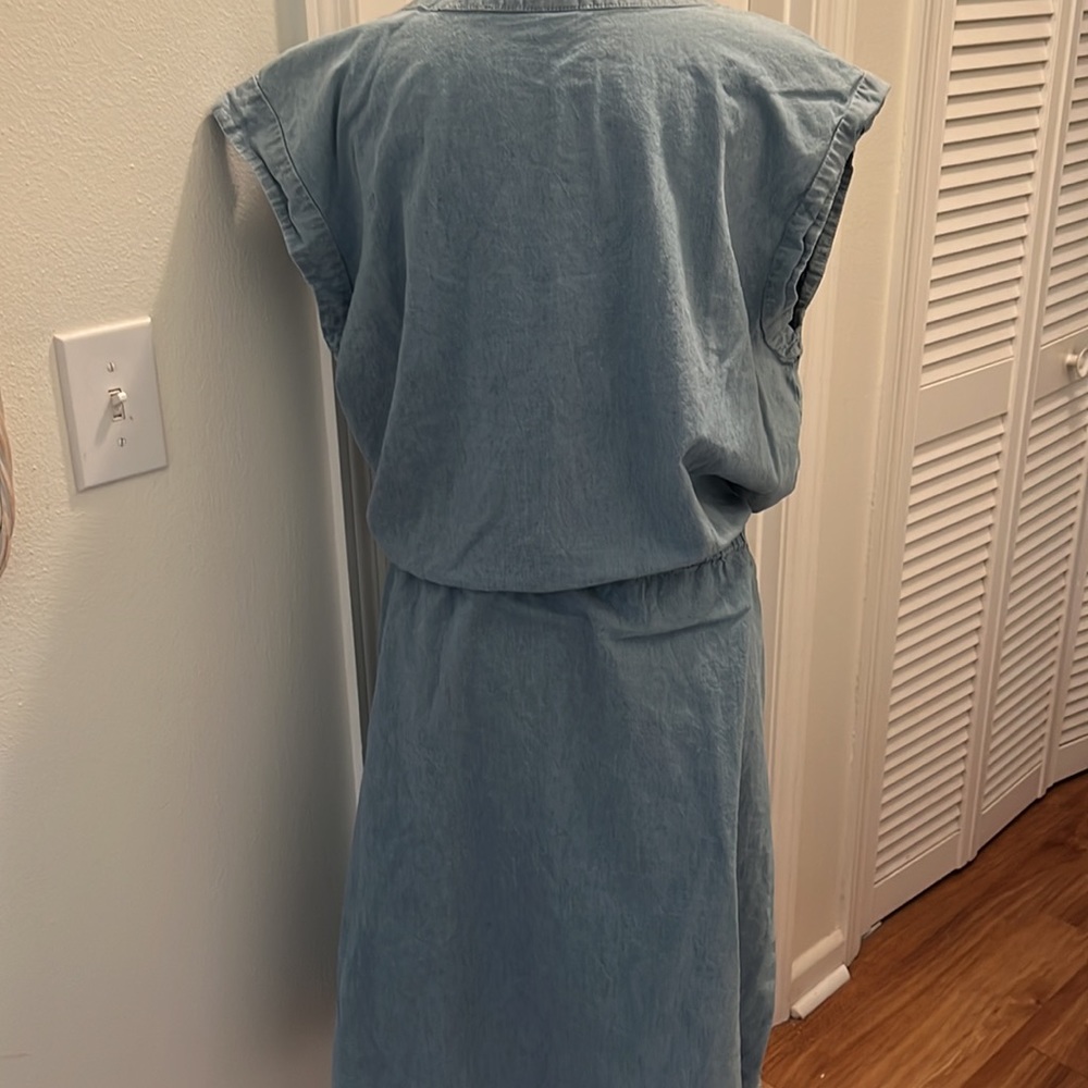 Basic Editions denim drawstring dress - Picture 3 of 5